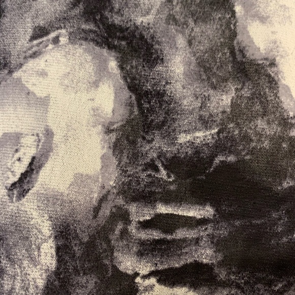 Coco + Carmen Sheer Elegant Black and Gray Women's Dress EUC L/XL - Picture 4 of 4